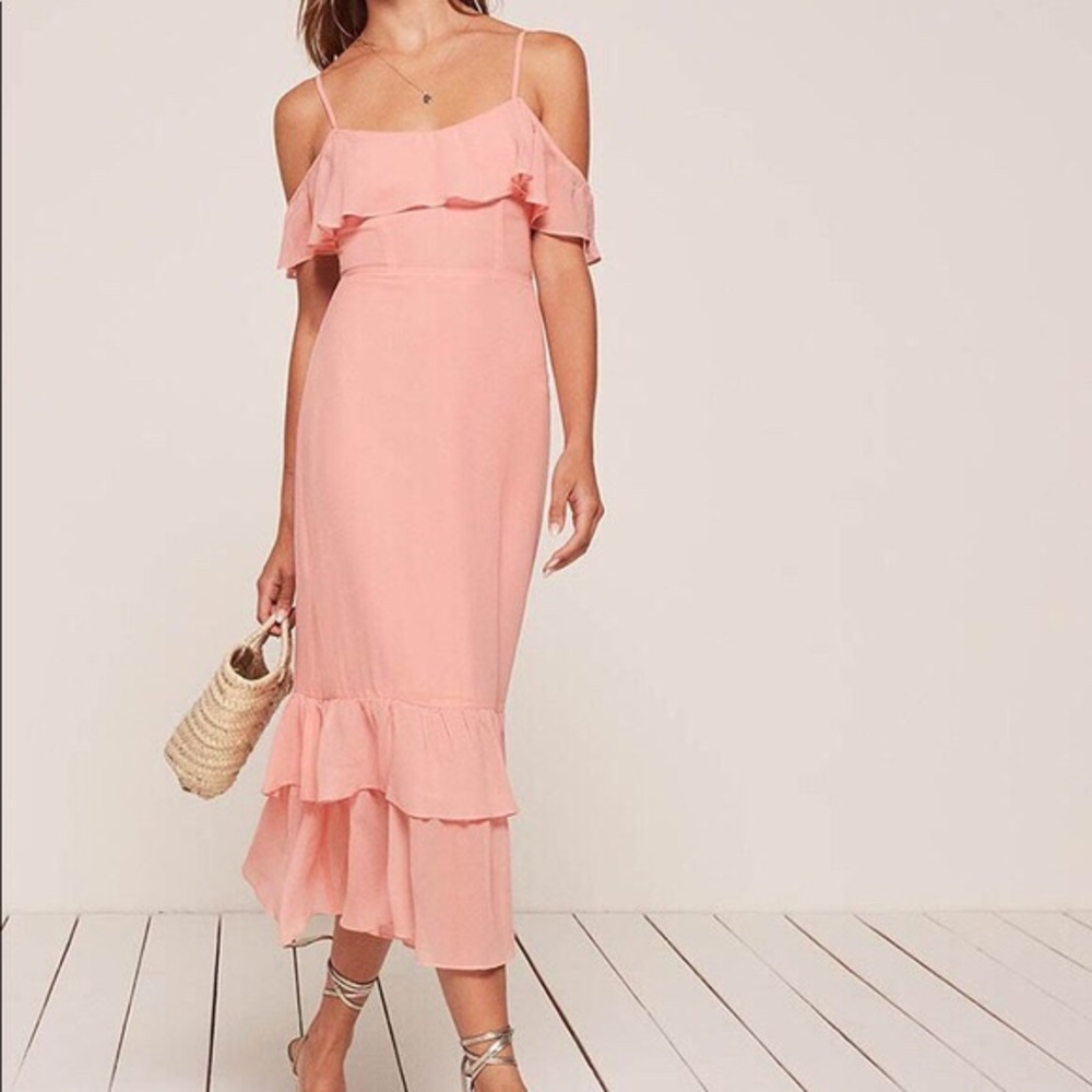 NWT Reformation Odessa Dress in Blush
